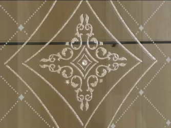 Шкаф-витрина (сервант) с колоннами (левый/правый) Венеция 32.08 Сосна Астрид Ваниль