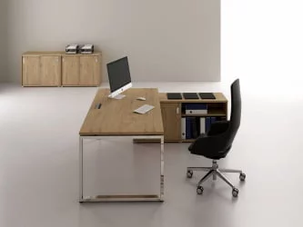 Стол рабочий, прямолинейный ГЛОСС ЛИНЕ НСР-О.005.1 Теаквоод / GLOSS LINE Teakwood