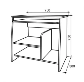 Компьютерный стол Кроха Дуб Млечный
