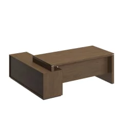 Стол руководителя правый на опорной тумбе VELAR ВЛ 137 ДТ ДТ Дуб табачный