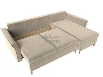 Диван София угловой правый  (1500*2250*900) Бежевый, 31593