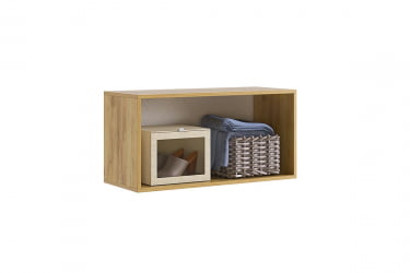 Антресоль Бери MPR-025 Дуб крафт золотой/белое дерево