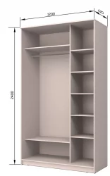 Черный шкаф-купе Хит-24-12-55 Аруба Венге