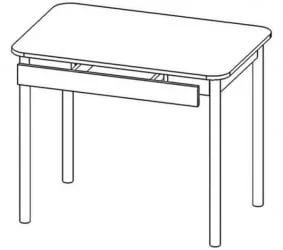 Стол обеденный Фиеста 2 с ящиком Орех