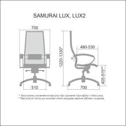 Кресло руководителя Samurai Lux 2 Черный