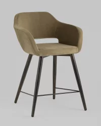 Стул полубарный Саймон ПЛ велюр Капучино