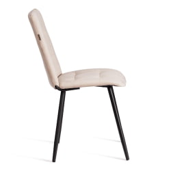 Металлический стул Asti велюр, молочный/черный, (Porsche 2)