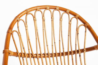 Кресло-качалка Secret De Maison Petunia (mod. 01 5088 RC SP KD/1-1 ) натуральный ротанг/металл, 80х61х80см, светлый мед/черный