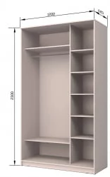 Черный шкаф-купе Хит-23-12-11 Аруба Венге