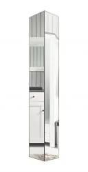 Поворотный зеркальный шкаф Хоп Шелф Беленый дуб