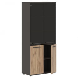 Шкаф комбинированный ЕДИС ЕХCС 85.2 Дуб Денвер светлый Мокко Мокко / EDIS EHCS