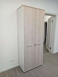 Шкаф для одежды 4 широкий Дека 10.19.301 Дуб Сантана светлый/Белый / Deka