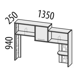 Надстройка стола Мегаполис 55.19 Сосна Астрид