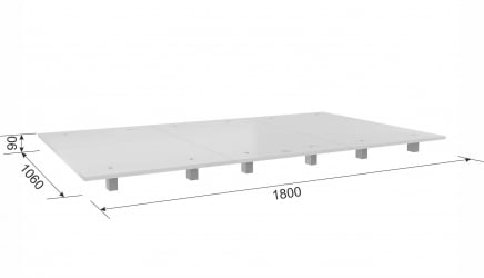 Кровать 1.8 Настил КМ.3-00.3 белый