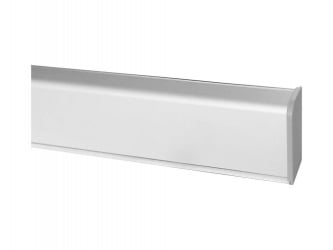 Плинтус (с заглушками) ПЛ 118.300 Алюминий КВАДРО Премиум