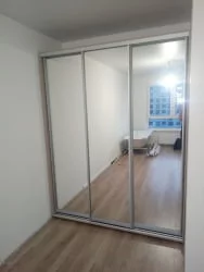 Шкаф-купе зеркало лдсп Акцент-Сим З 1800х600 Ясень шимо светлый