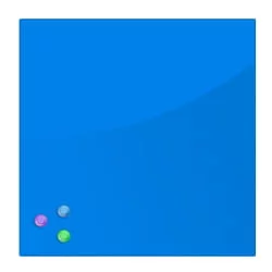 Доска магнитно-маркерная стеклянная BRAUBERG 45х45 см Синяя