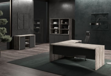 Стол руководителя MORRIS TREND MST 209 Сосна Нордик Антрацит