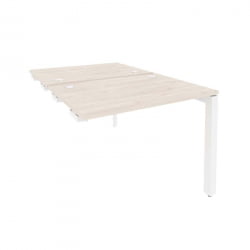 Стол-приставка двойной на П-образном м/к к опорным элем. ОНИКС О.МП-Д.СПР-1.7 Денвер Светлый/Белый / ONIX O.MP-D.SPR-1.7