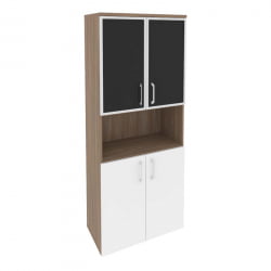 Шкаф высокий широкий ONIX O.ST-1.4R black Дуб Аризона/Белый