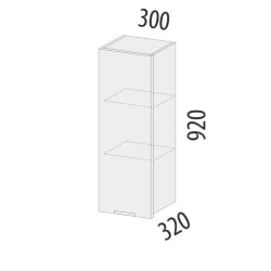 Шкаф кухонный (лев/прав) Бостон 104.07