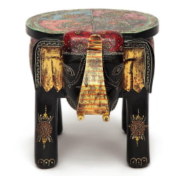 Столик Secret De Maison SLON ( mod. ET-001) дерево, 44х44х44см, этническая роспись