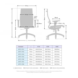 Кресло офисное МЕТТА Комплект 10/2D, Основание 17831 Комплект 1 Черное