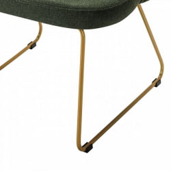 Кресло Ларс темно-зеленый/Линк золото / Lars