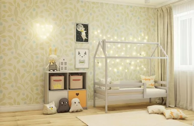 Детская кровать с бортиком RooRoom кд-33С Серый