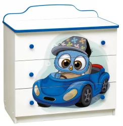 Комод №2 с фотопечатью Совята Белый