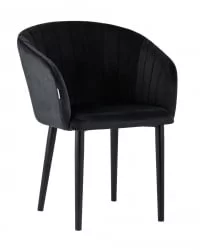 Стул с подлокотниками Нейтон велюр Черный