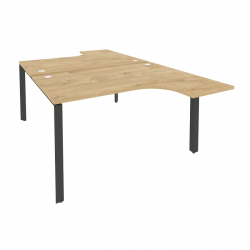 Рабочая станция на П-образном м/к ОНИКС О.МП-Д.СА-3 Тиквуд Светлый/Антрацит / ONIX O.MP-D.SA-3