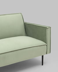 Диван прямой Кассель велюр Светло-салатовый