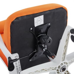 Кресло руководителя CХАИРМАН CХ636 ткань/сетка оранжевый, белый пластик (М) / CHAIRMAN CH636 (M)