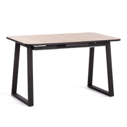 Стол MALTIDO ЛДСП/HPL/металл, 130 х 75+30 х 75 см, Агат серый/черный