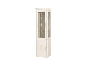 Шкаф-витрина (сервант) с колоннами (левый/правый) Венеция 32.08 Сосна Астрид Ваниль