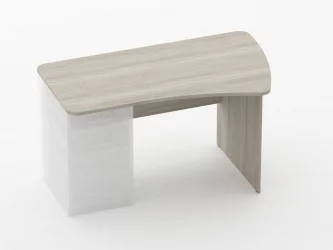 Стол эргономичный под встроенную тумбу Глассй 1.121.14Пр Дуб сантана светлый / Glassy