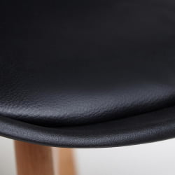 Стул TULIP (mod. 73) / 1 шт. в упаковке дерево/пластик/ПУ, 48.5*52.5*83cм, черный