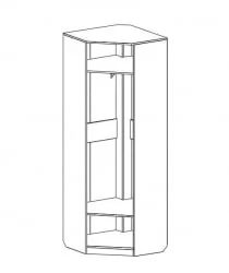 Угловой шкаф в гостиную угловой Элана Дуб Сонома