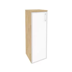 Шкаф средний узкий левый ОНИКС О.СУ-2.4Р(Л) вхите Тиквуд Светлый / ONIX O.SU-2.4R(L) white