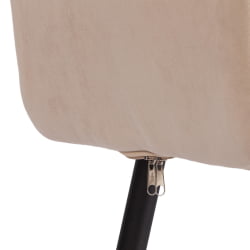 Металлический стул Sweet LT, велюр, бежевый/черный, 7, 41х55х88 см