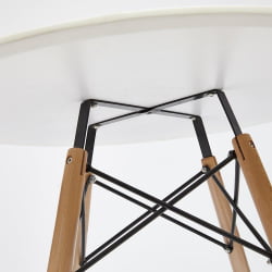 Обеденный стол CINDY NEXT (mod. 70-80 MDF) металл/мдф/бук, D80х75см, белый/натуральный