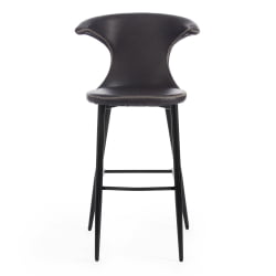 Стул барный FLAIR BAR (mod. 9018) экокожа/металл, 60 х 56 х 106 см , серый 22/черный