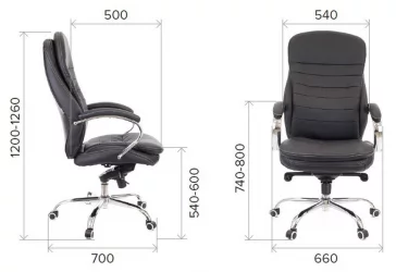 Кресло для руководителя Everprof Valencia M Экокожа Черный