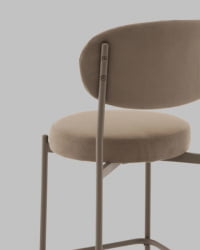 Стул Полубарный Бриф DD ПБ велюр капучино каркас капучино муар