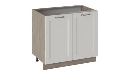 Шкаф напольный Одри Н_72-90_2ДР Дуб Сонома трюфель/Бежевый шелк