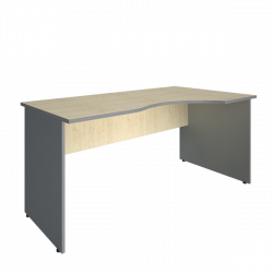 Стол криволинейный правый Riva А.СА-1 Пр Клен/Металлик