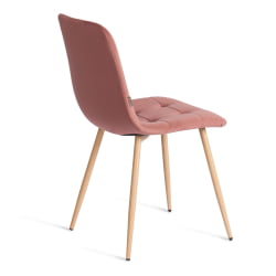 Мягкий стул CHILLY (mod. JSC-220) Велюр/металл , 44,5х52,5х88 см, Coral (коралловый) HLR44 / натуральный