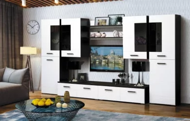 Набор мебели для гостиной Грация 1.2 МДФ матовый Венге/Венге шелк