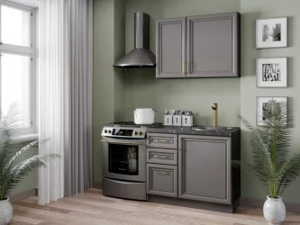 Тумба кухонная 600 Джелатто ЛД 241.050.000.131 Черный Оникс серый